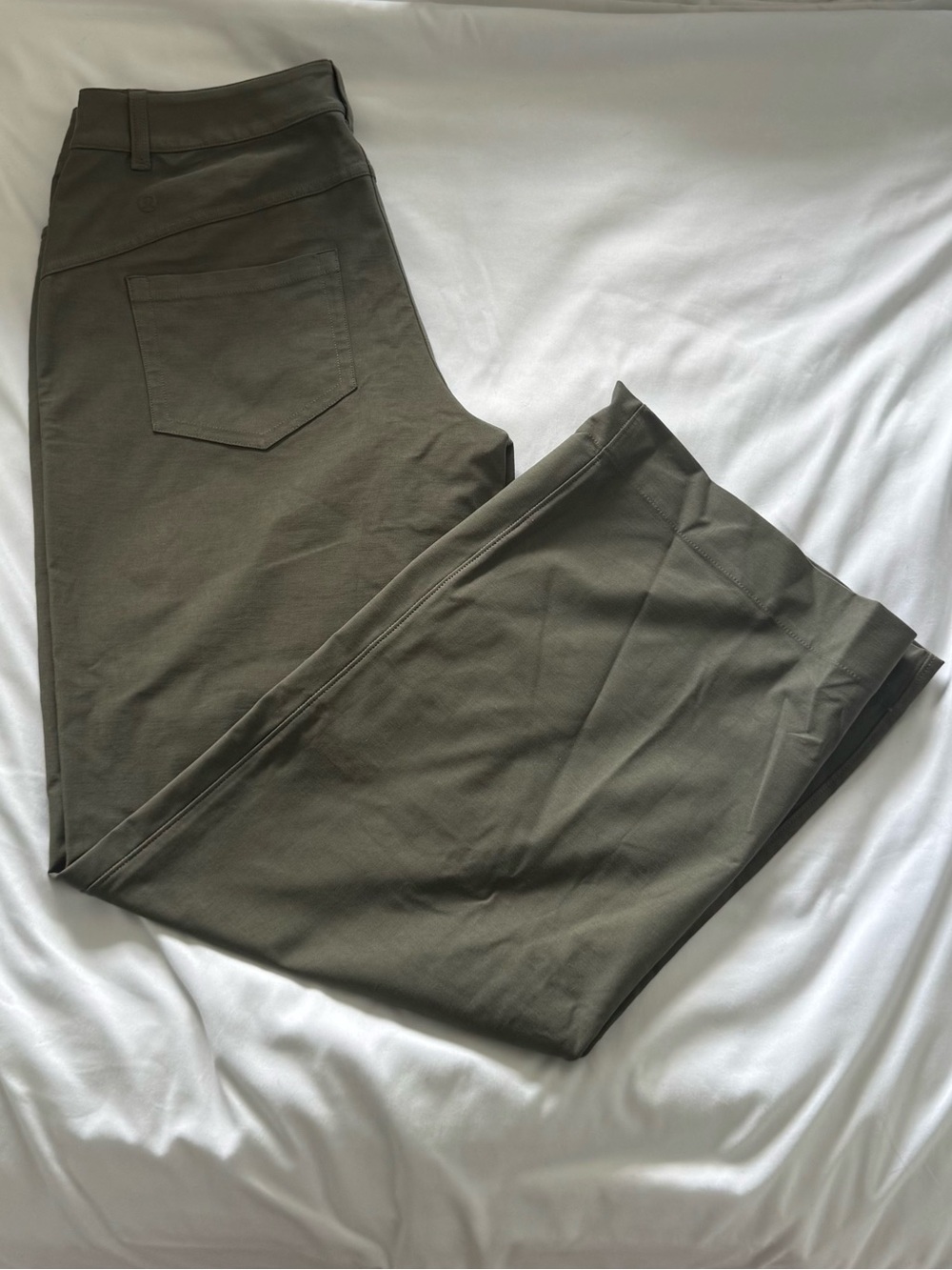 lululemon athletica Olive Green Straight-Leg Trousers Army Green